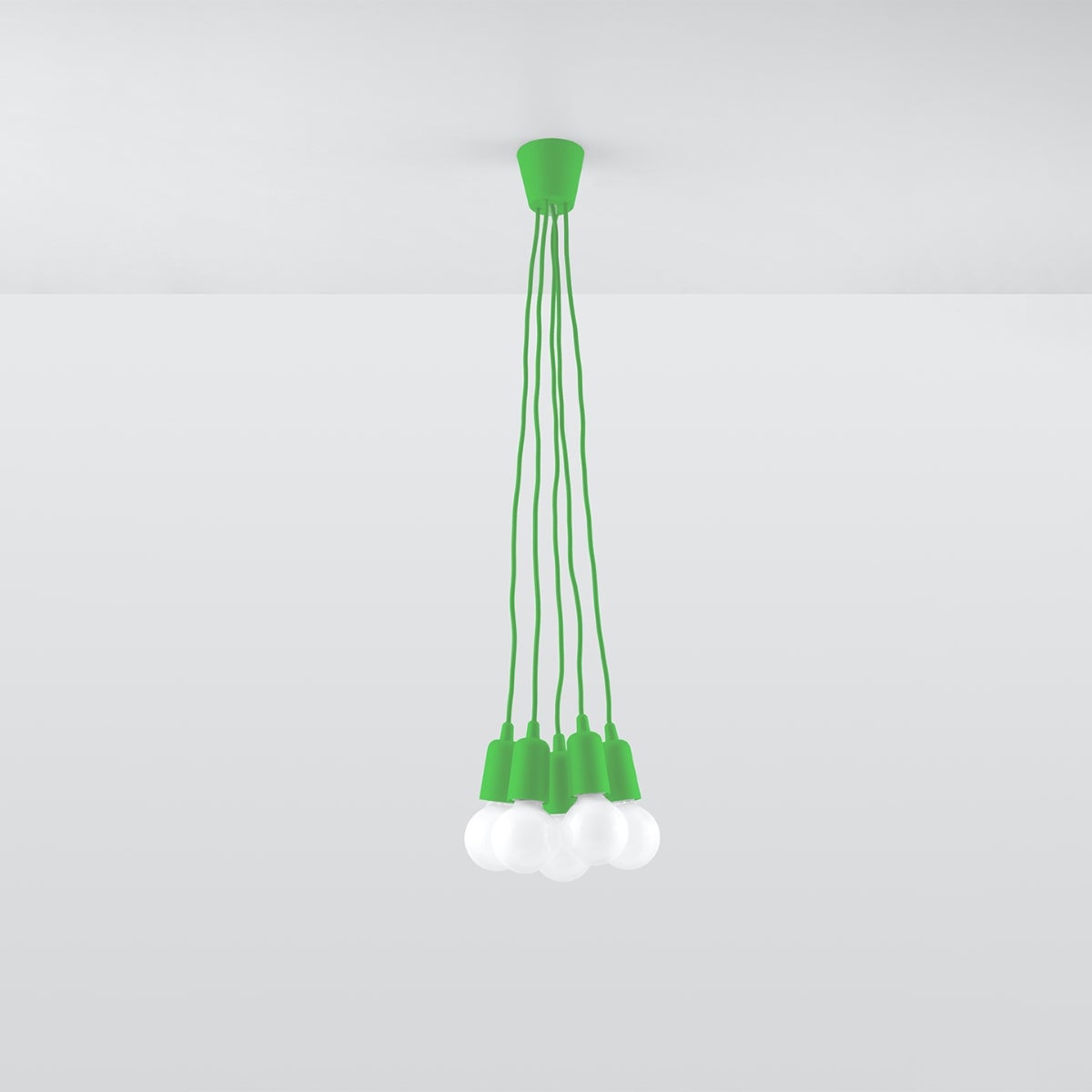Lampa wisząca ASTIS 5 zielony LED 4000K - 25x25x90cm Sollux