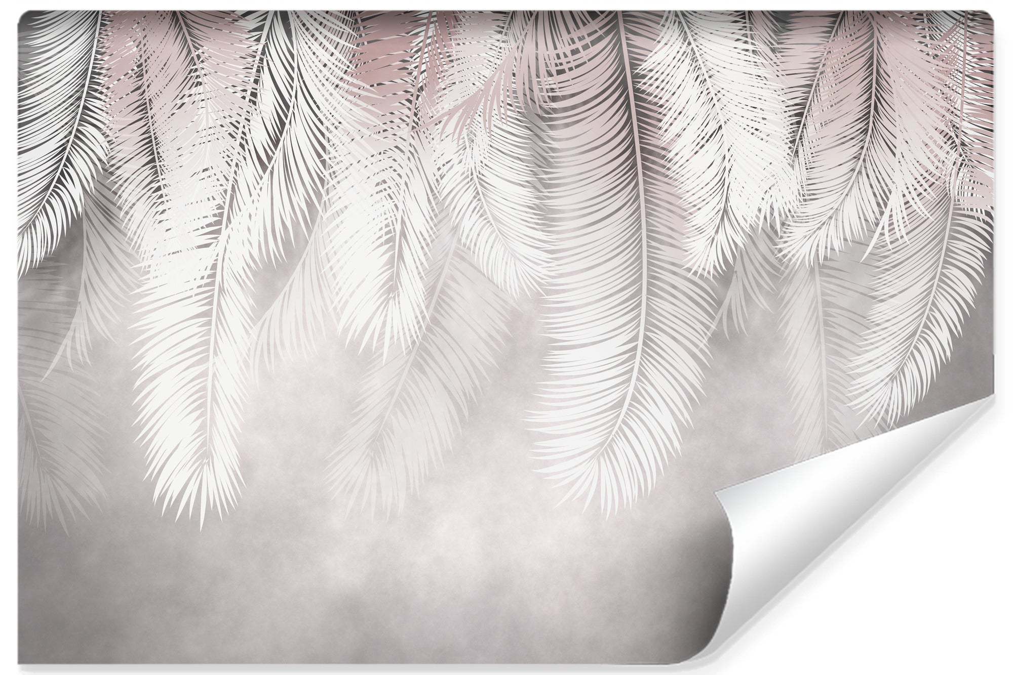 Papel pintado no tejido foto hojas hormigón estilo retro para habitación 315cm x 210cm