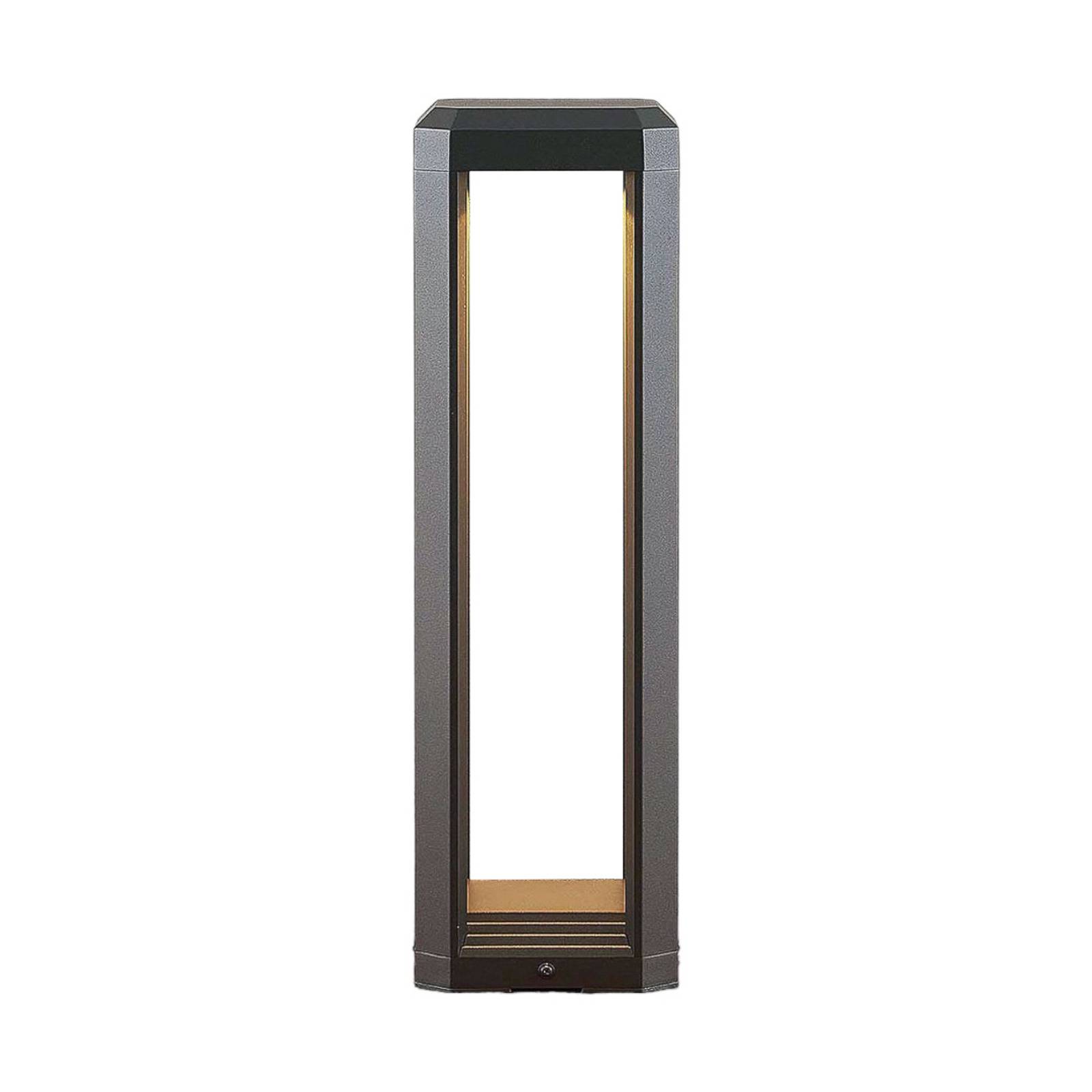 Lucande lámpara sobremuro led fery, antracita, metal, 50 cm, ip65, iluminación de senderos, baliza, iluminación de senderos, farola