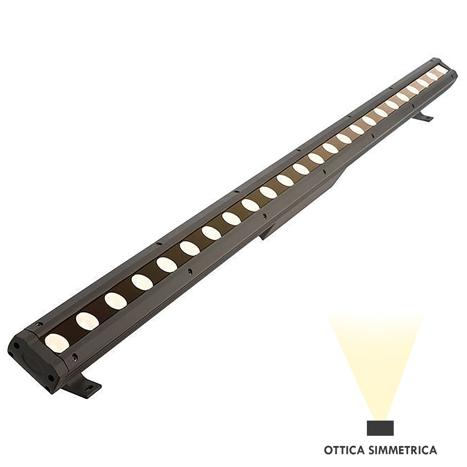 CAPH Podkładka ścienna LED 100cm 35W listwa IP65 asymetryczna optyka oświetlenie elewacji ogrodów pomników budynków posągów 230V ASYMMETRIC