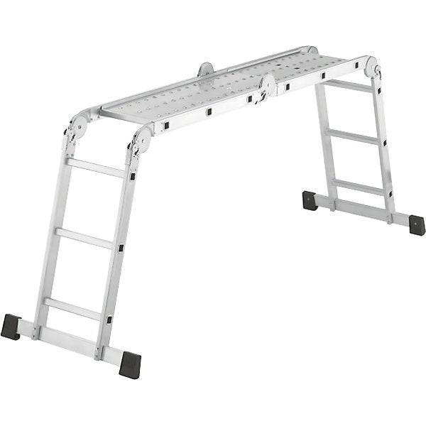 Drabina aluminiowa składana 4x3, z platformą, Hailo M60 (wys. rob. 4,35m)