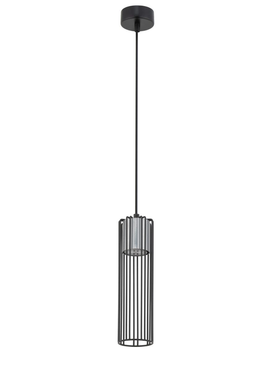 Lampa wisząca Fobia czarno-srebrna 1 x GU10 x 25W wym: 80 x 8 x 8 cm Sigma Lighting