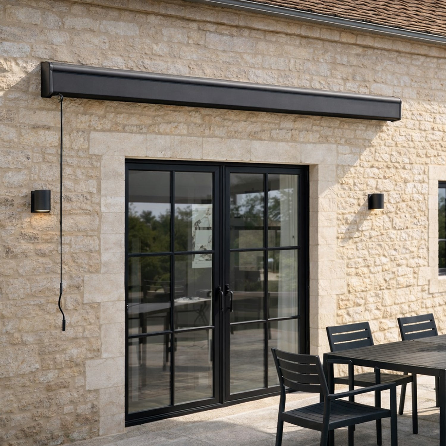 LOZIO Toldo motorizado 395 x 3 m em alumínio com lona cinza - 5