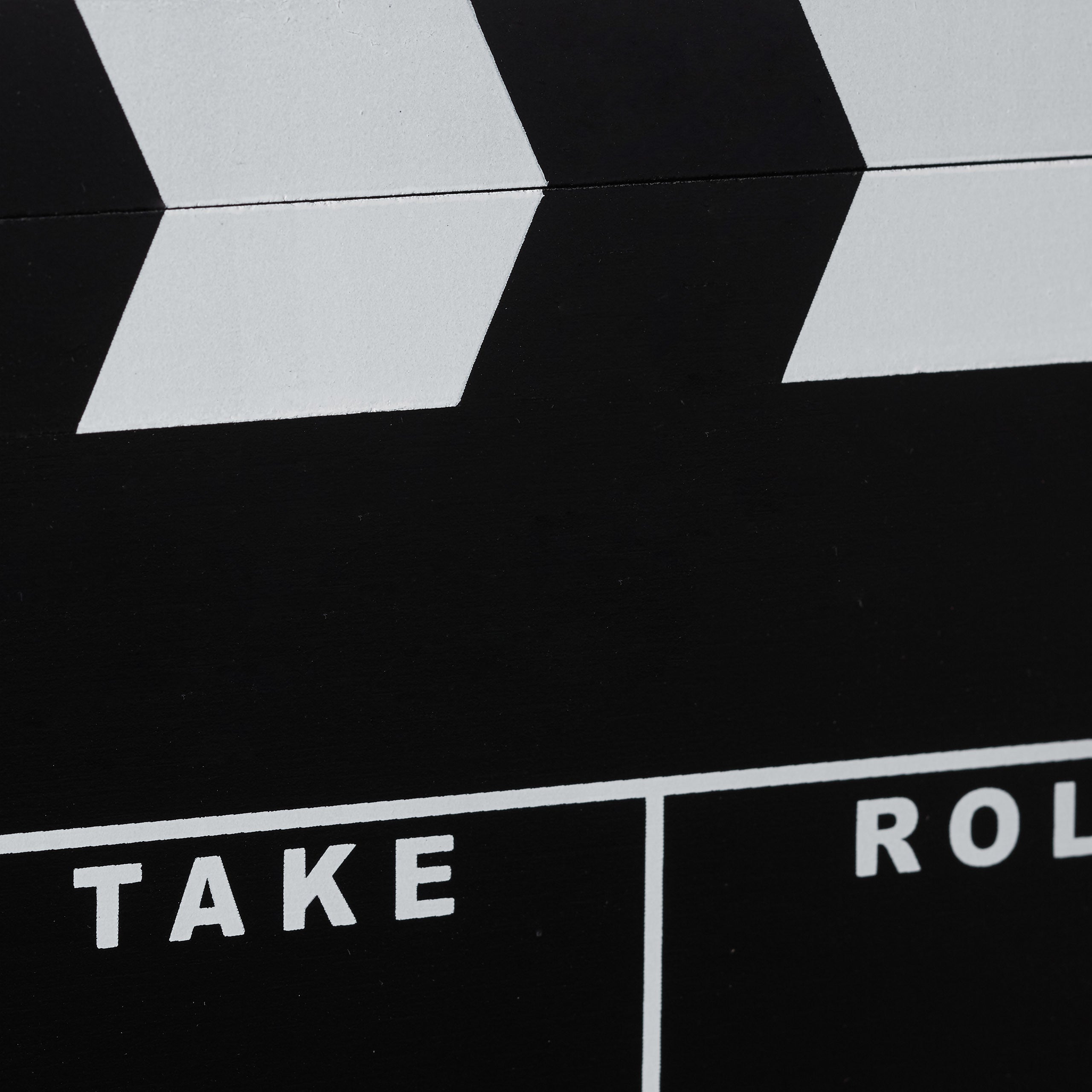 Clap de cinéma Hollywood film clapet scène inscription déco HxlxP: 26 x 30 x 30 cm, noir, Relaxdays - 6