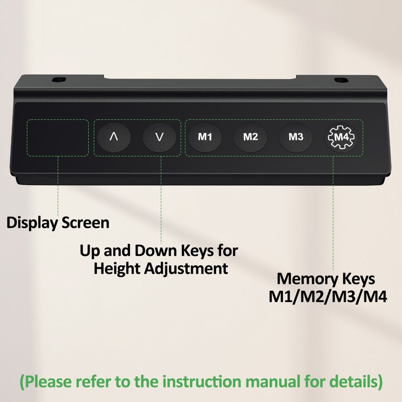 Scrivania regolabile in altezza con piano 140x60cm Scrivania elettrica in piedi 4 funzioni di memoria dell'altezza Nero - 3
