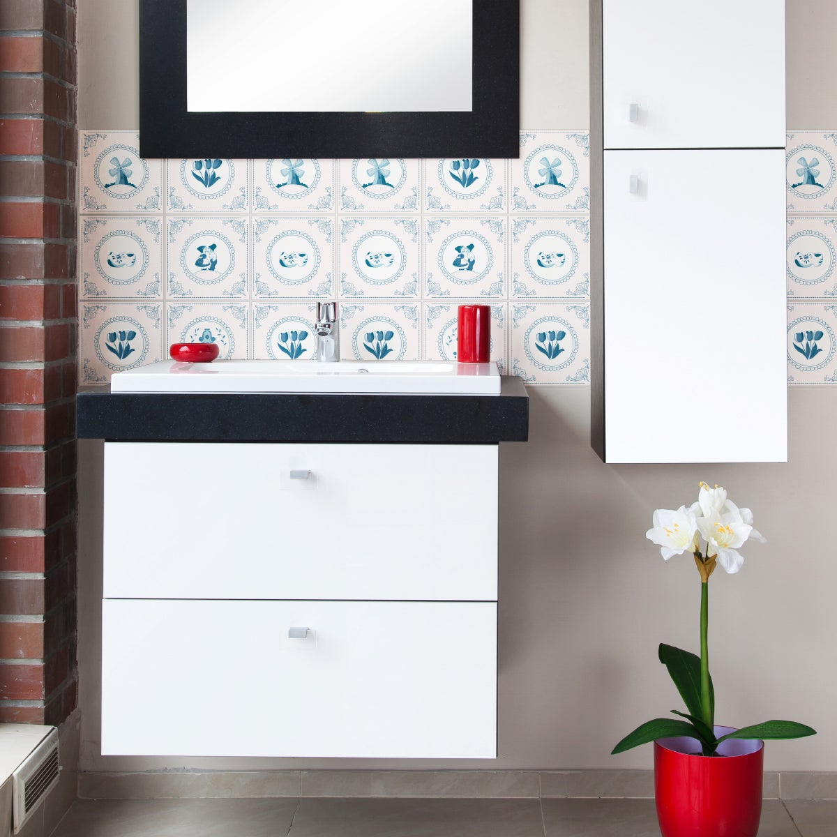 9 adesivo piastrelle delft Schiedam - Sticker adesivo - adesivi murali - 9stickers15x15cm - 3