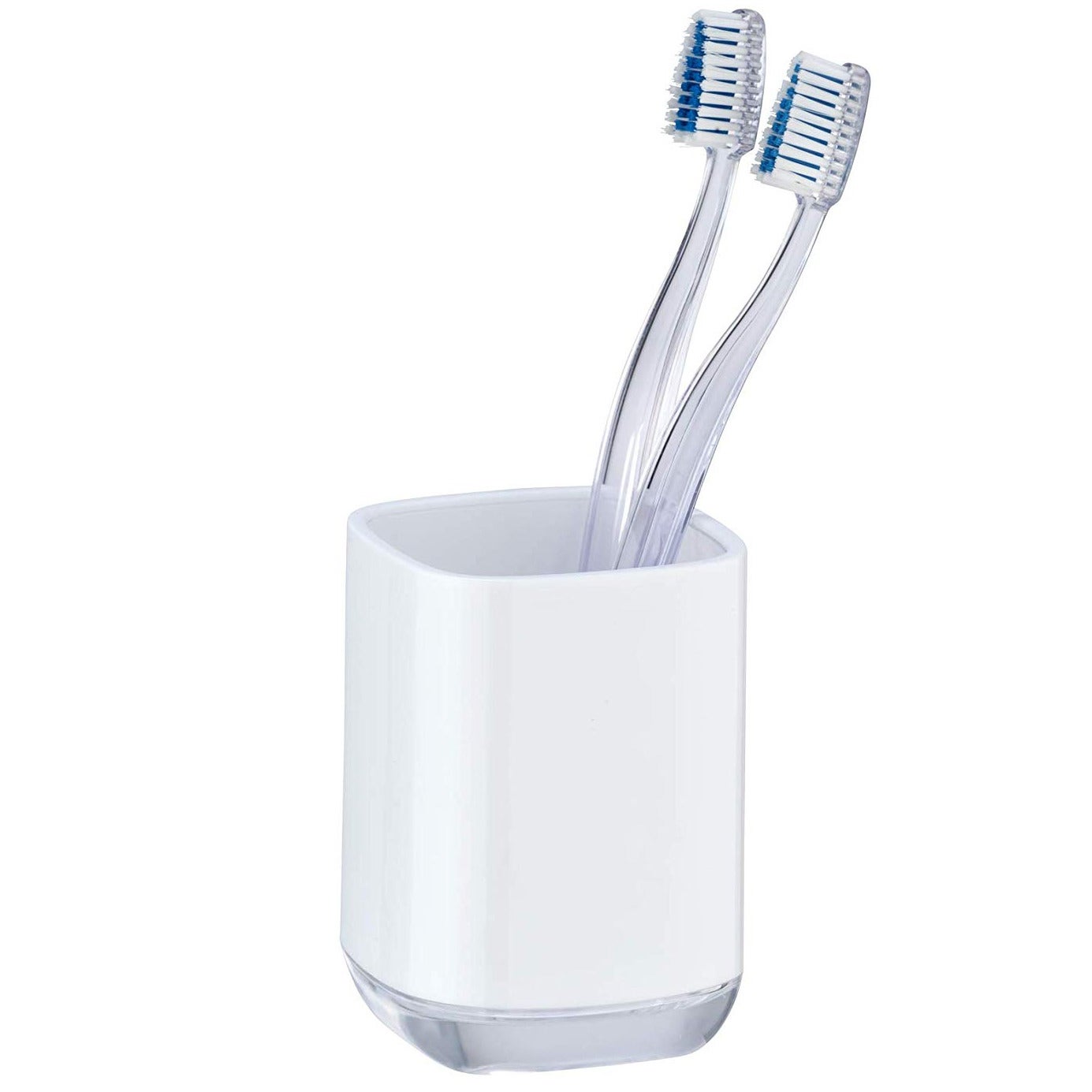 Gobelet Porte-brosse à Dents WENKO Masone - Polystyrène, Gris, Dimensions 7,5 X 10,5 X 7,5 Cm