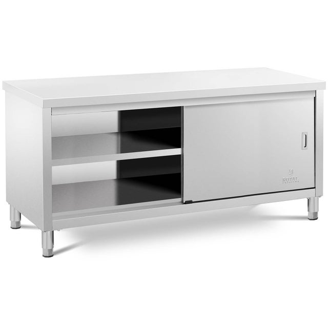 Meuble bas inox - Royal Catering - Capacité de charge : 600 kg - Surface de travail : 180 x 70 cm