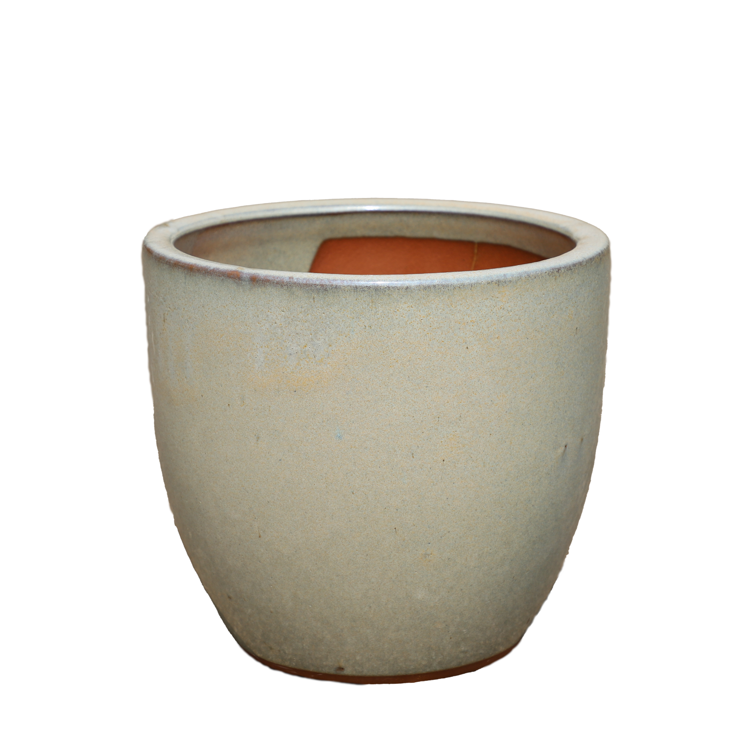 Pot grande taille d'extérieur LANCELOT 36x34cm perle, fait main en terre cuite émaillée, résistant au gel - 5