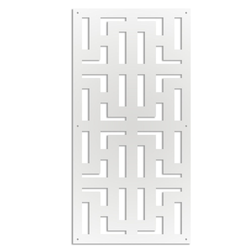 NIE MA MOŻLIWOŚCI - Panel perforowany z PVC - Osłona przeciwsłoneczna - Rozmiar 98x198 cm - Grubość 1 cm - Kolor BIAŁY