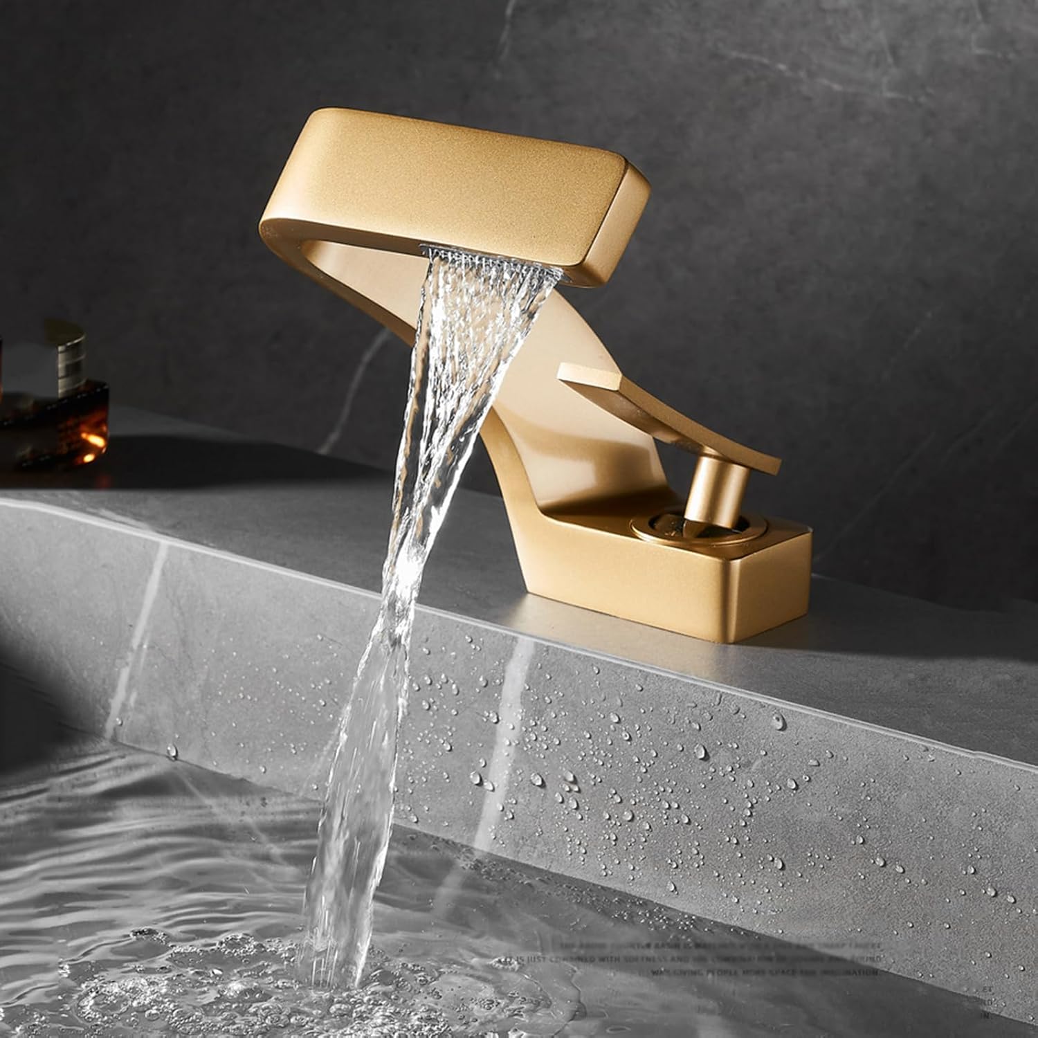 Robinets de lavabo robinets Cascade monotrou pour lavabo de Salle de Bain G1/2 robinets d'évier à Levier Unique pour Salle de Bain - 6