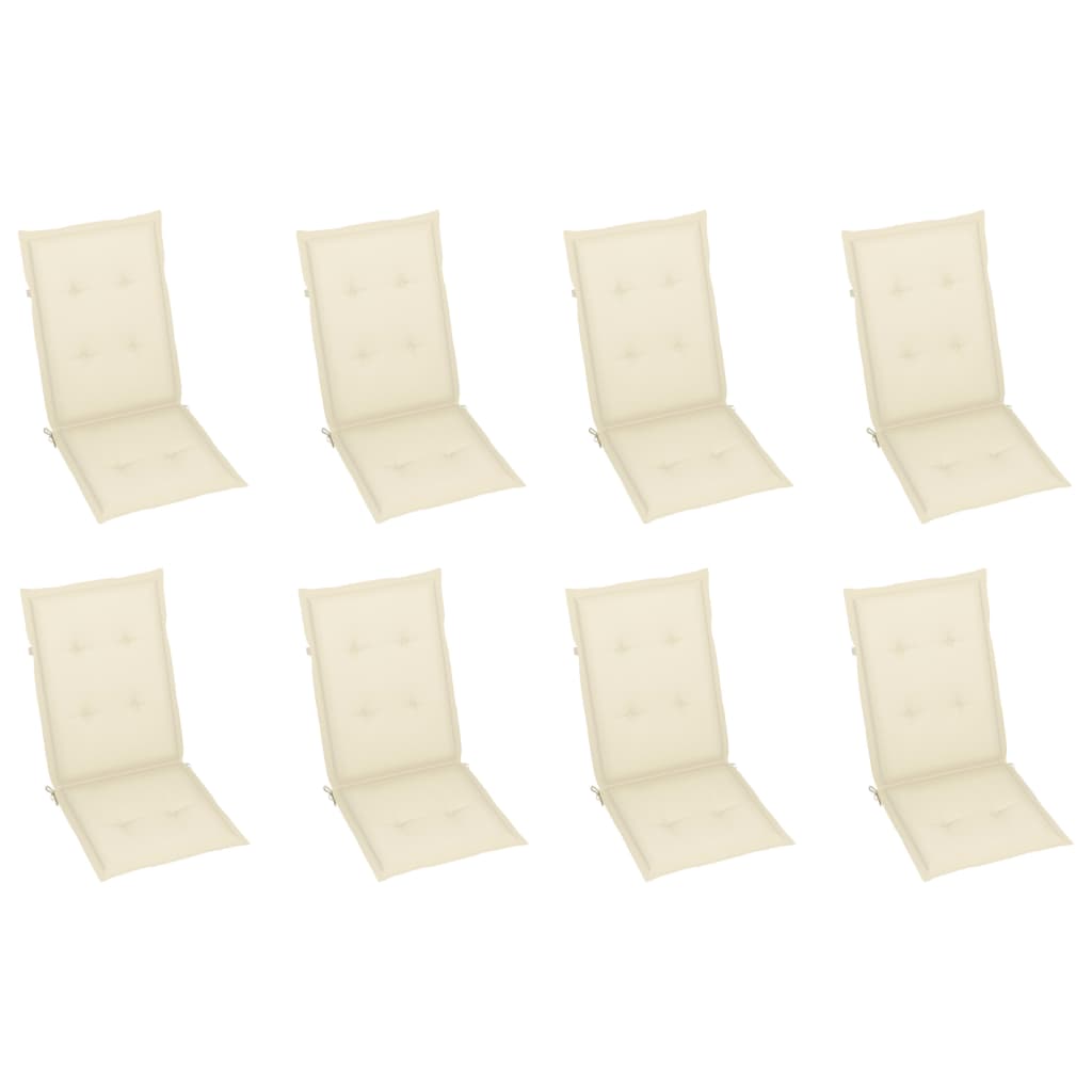 Maison Exclusive - Chaises pliables de jardin avec coussins lot de 8 Bois d'acacia - 6
