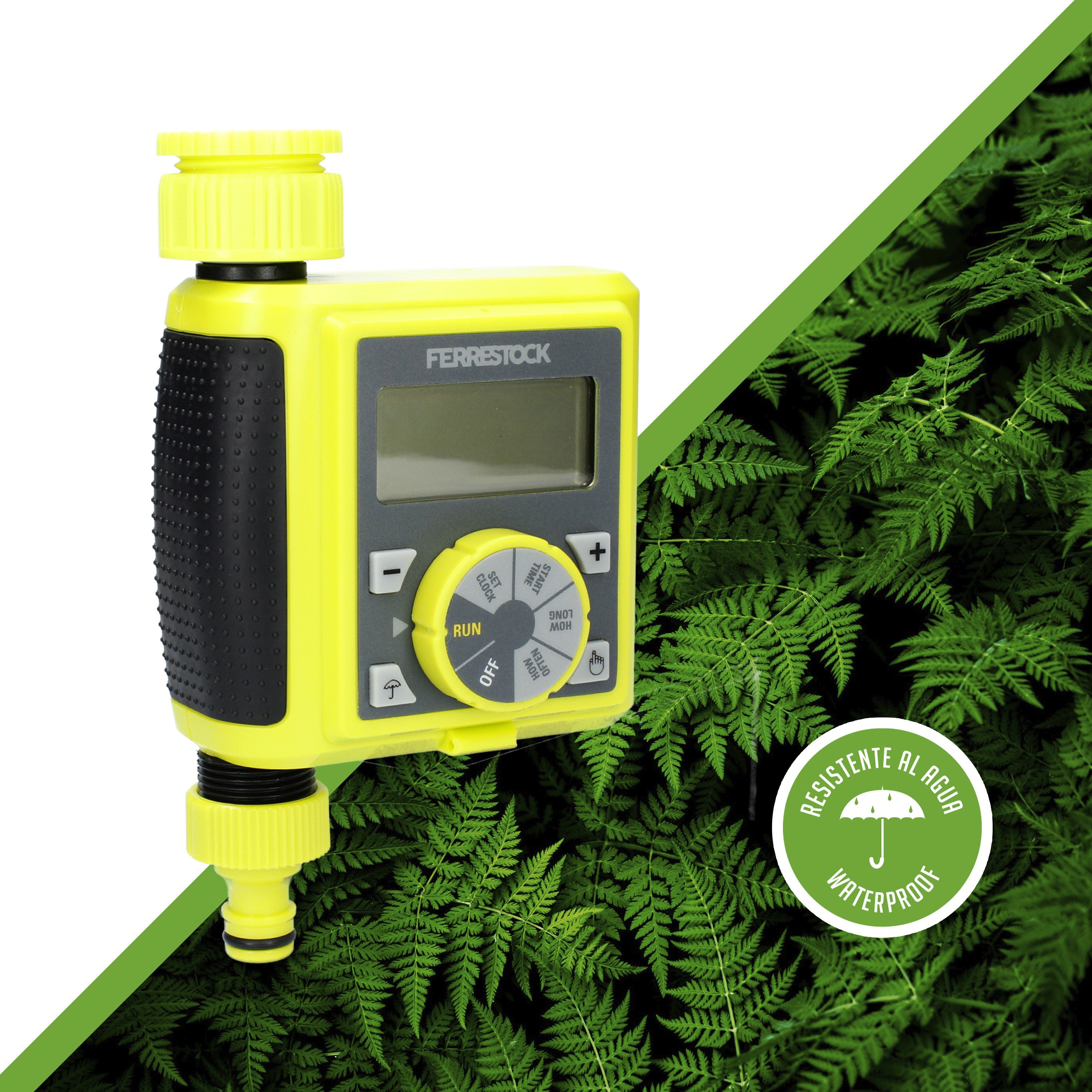 Ferrestock FSKPRO003 programador de riego digital, regula frecuencia y ...