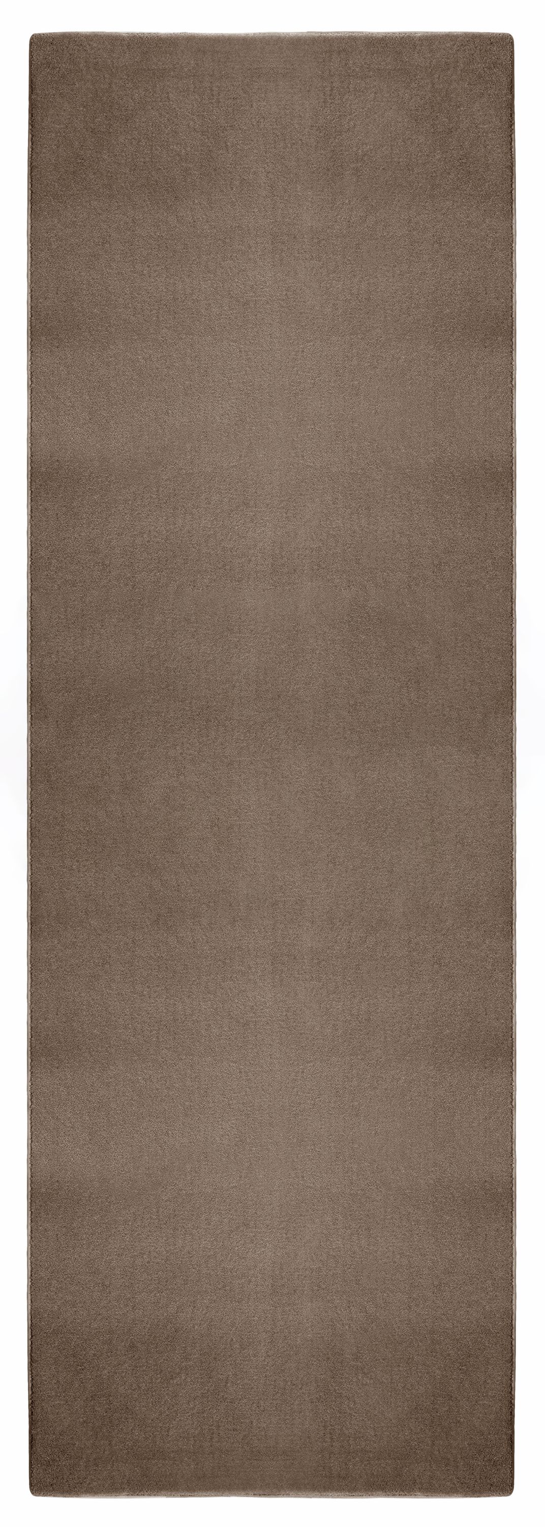Dywan do korytarza z poliamidu Toulouse brąz taupe 67x250cm