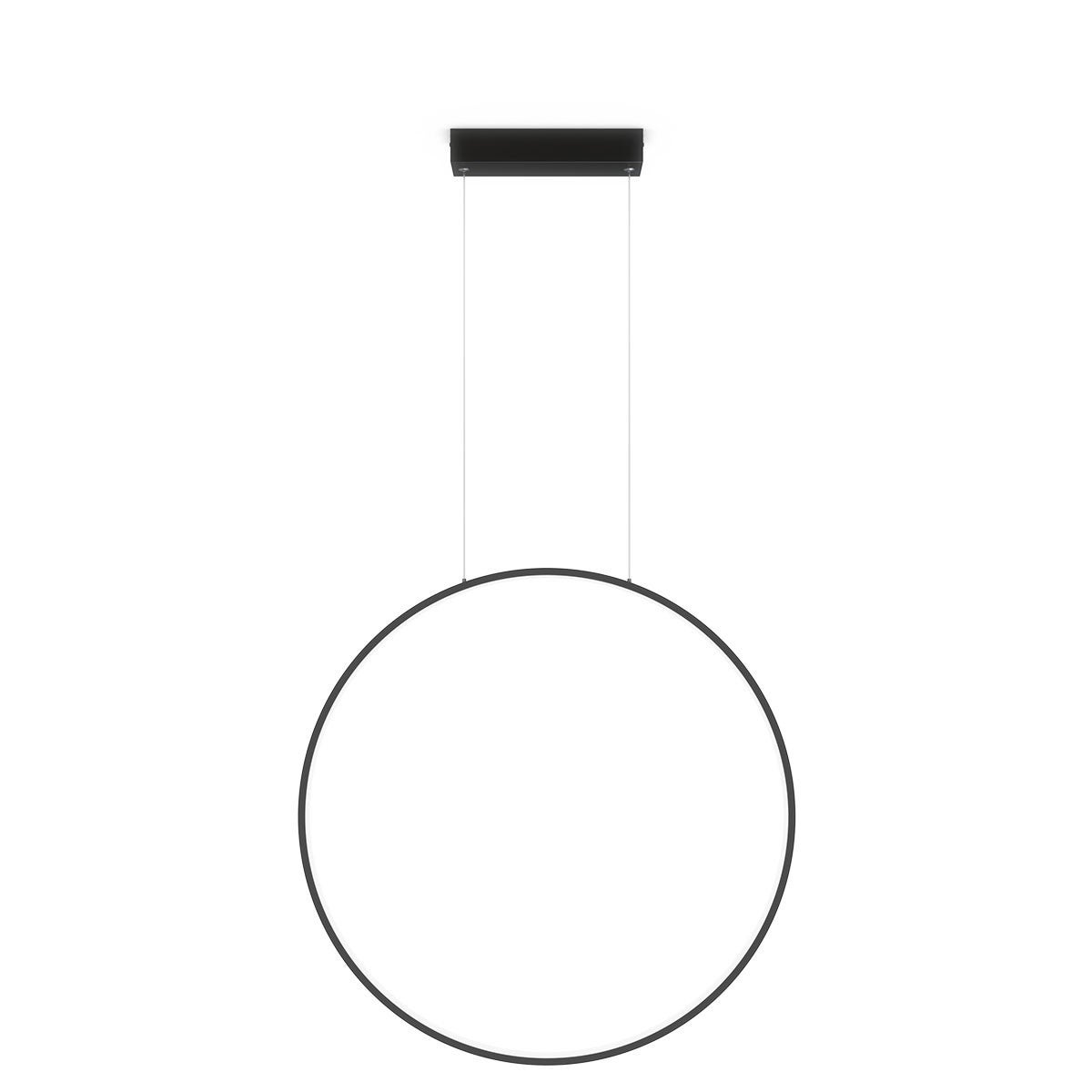 Lampa wisząca MIRROR LED 22W Odcienie bieli czarna wym: 150 x 60 x 1,5 cm Light Prestige