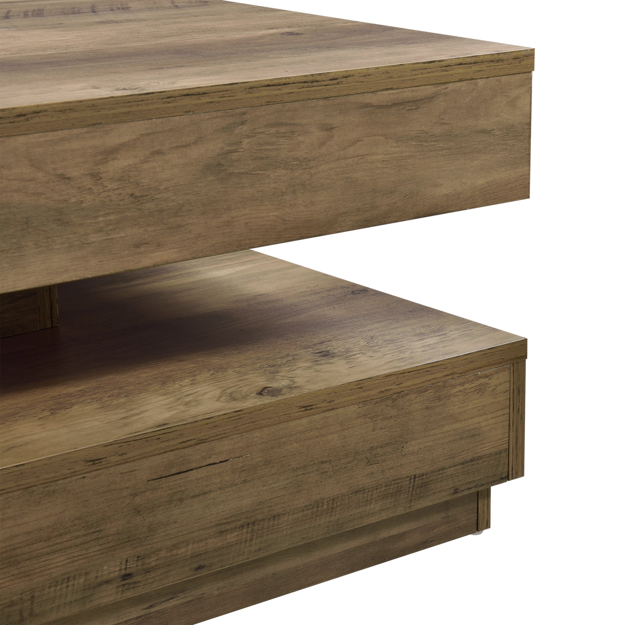 Table Basse avec Plateau Tournant Florenz Effet Bois [en.casa] - 6