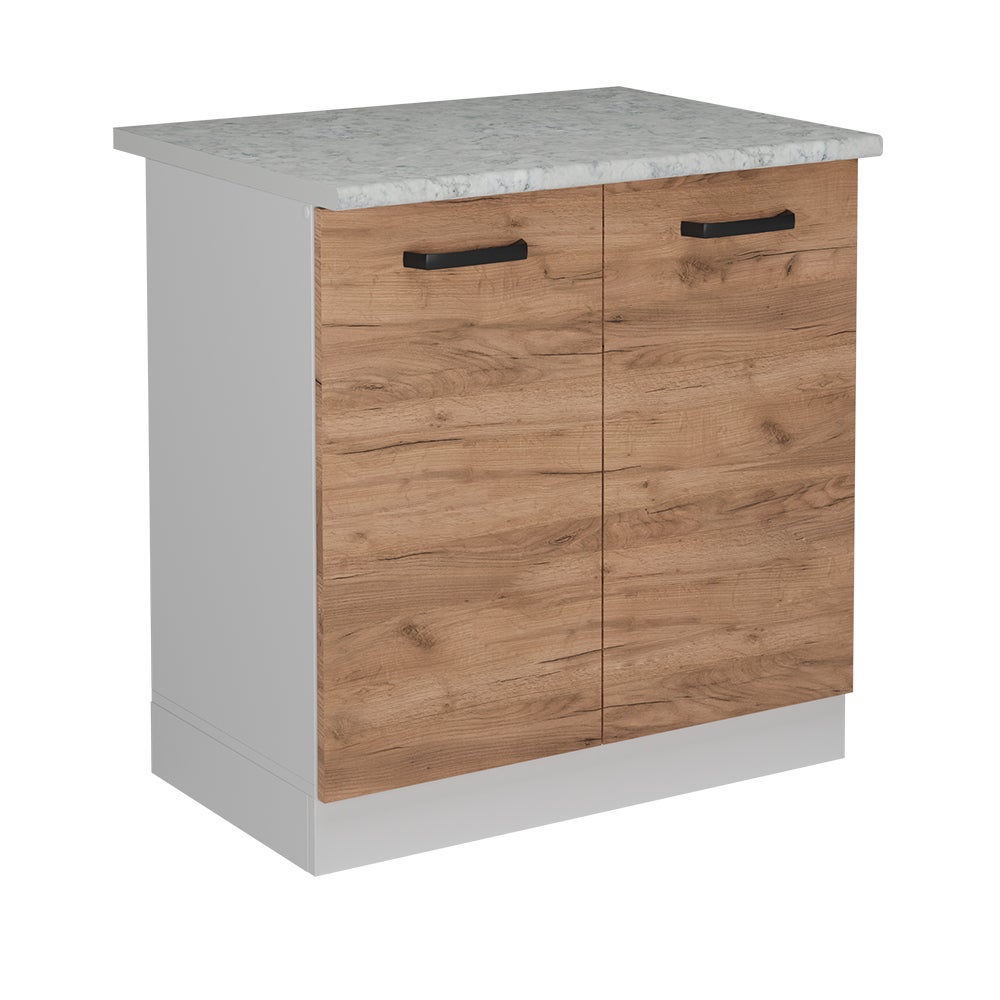Vicco Szafka pod zlew R-Line, Złoty dąb energetyczny, 80 cm BP Marmur