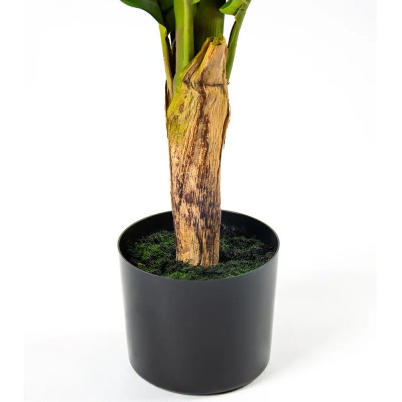Bananier artificiel de 86 cm avec pot | Plantes en plastique pour la décoration intérieure et extérieure - 3