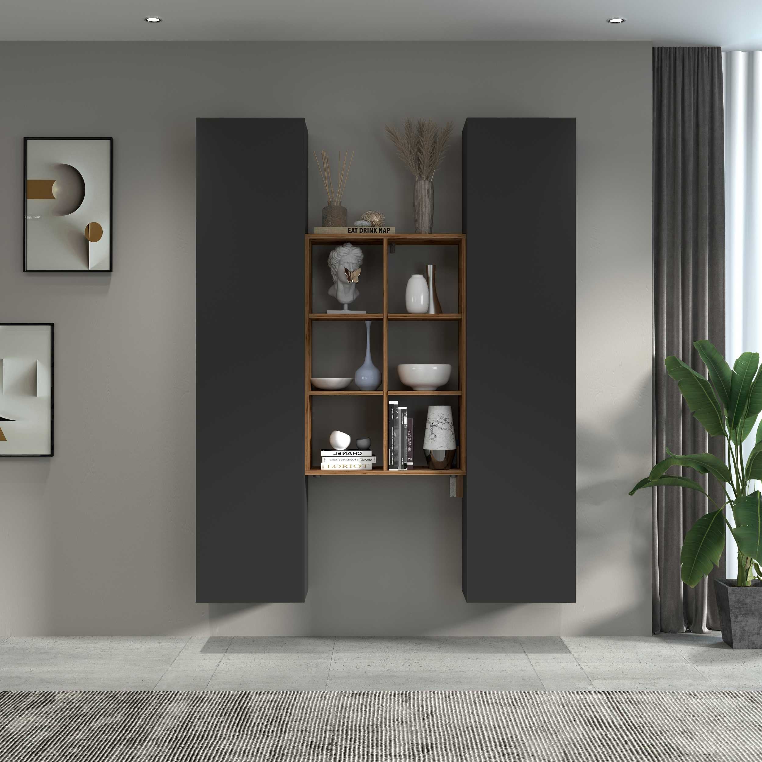 MILUKA Set di 2 Mensole da Muro Design 60 cm | Libreria da Parete