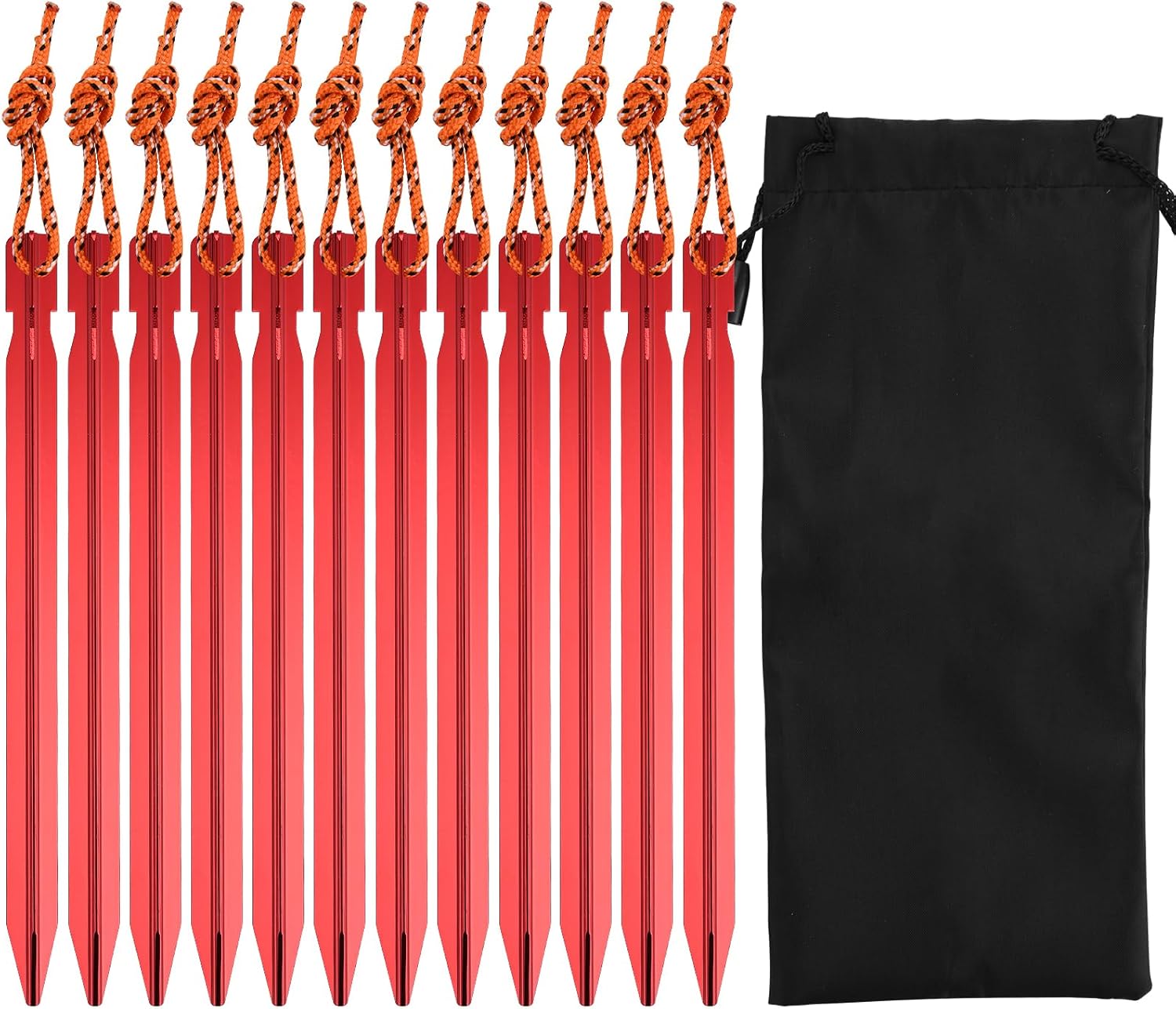10 pezzi Picchetti da Tenda per Campeggio in Lega di Alluminio di Fissaggio Lunghezza 16 cm per