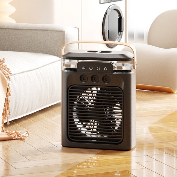 Przenośny klimatyzator, 3 ustawienia mgiełki, zbiornik na wodę o pojemności 400 ml, timer i 7-kolorowe światło LED, mały parowy schładzacz powietrza
