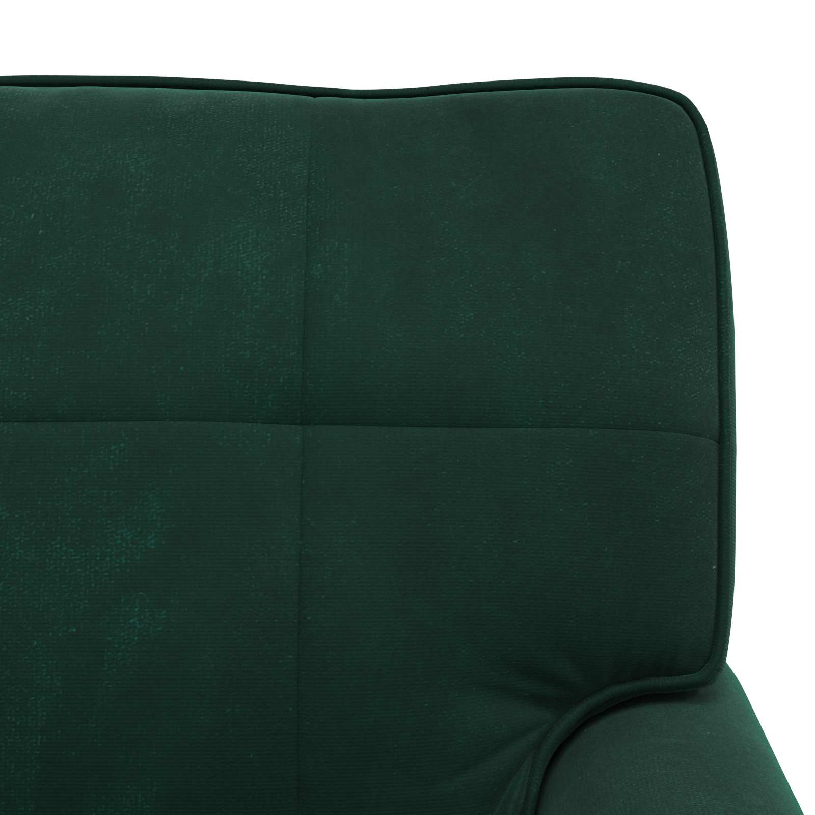 Chaise longue avec coussin Vert foncé 91 x 157 x 91 cm Velours vidaXL - 9