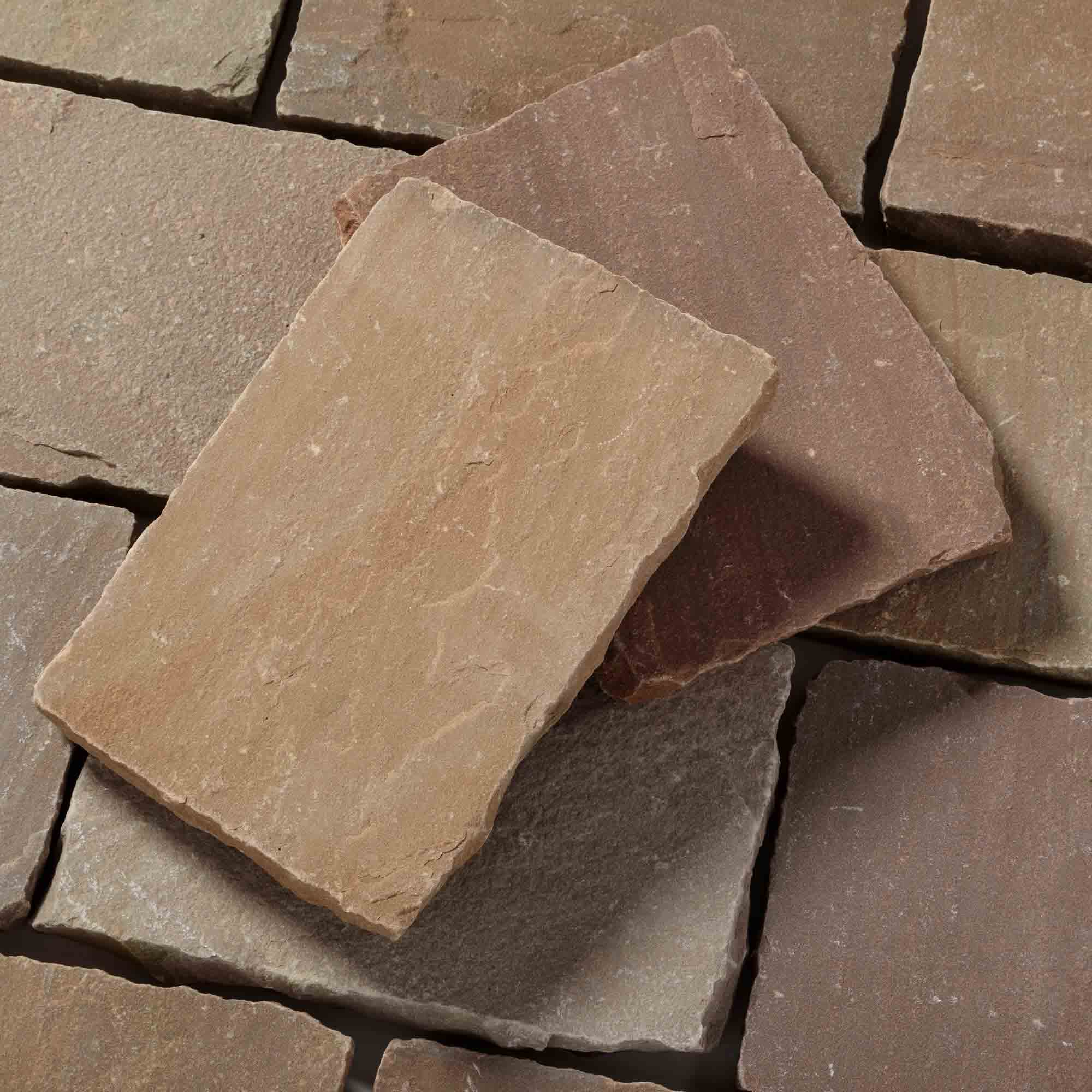 Pavé Grès Kandla Multicolore 20x14x2-2,5 cm (vendu au m² - 30 pavés/m²) - RO'MA NATURE - 3
