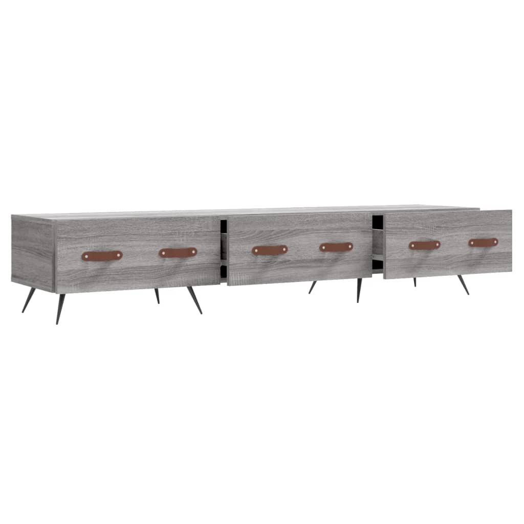 Meuble TV sonoma gris 150x36x30 bois d'ingénierie - 6