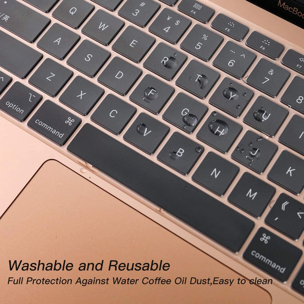Cover Per Tastiera Spagnola (Europea) In Silicone Per MacBook Air 13'' A2179/A2337 Con Touch ID (2020), Protezione Da Polvere E Liquidi, Colore Rosa Ombra