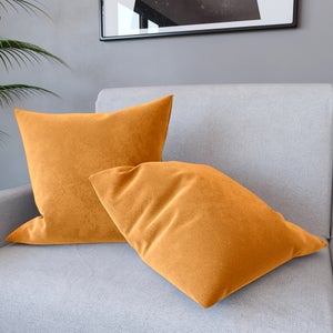 Cuscino Decorativo Pelle Aeckself Federe Quadrate In Velluto Moderno - Confezione Da 2, 50x50 Cm, Grigio, Per Divano, Letto, Auto Federa Cuscino Lusso 45x45 Cm