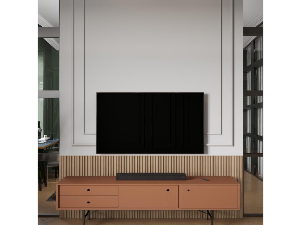 Panel ścienny 3D - Opakowanie 3,71 m² - Kolor jasne naturalne drewno - Zestaw 8 sztuk - TATIANA