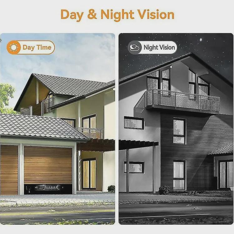 Caméra de sonnette sans fil, avec détection de mouvement, stockage en nuage, image HD en direct, vision nocturne, compatible Wi-Fi 2,4 g - 3