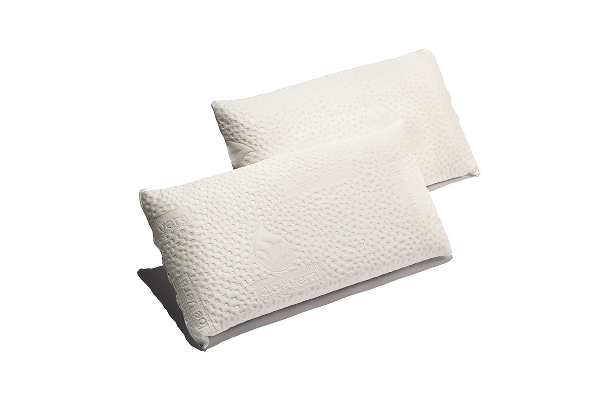 Pack 2 almohadas visco luxury aloe vera 120 cm firmeza media termo sensible desenfundable