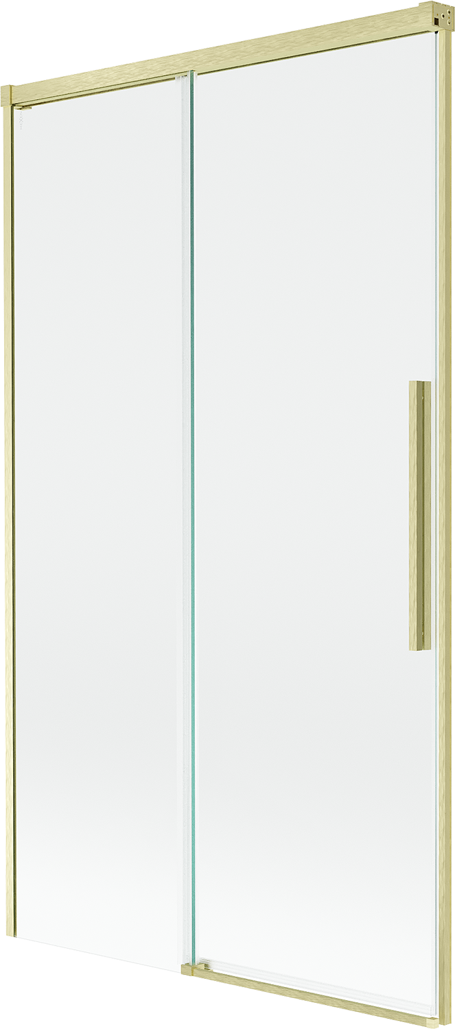 Mexen Rox parawan nawannowy 2-skrzydłowy rozsuwany 100 x 150 cm, transparent, złoty szczotkowany - 8C9-100-001-55-00