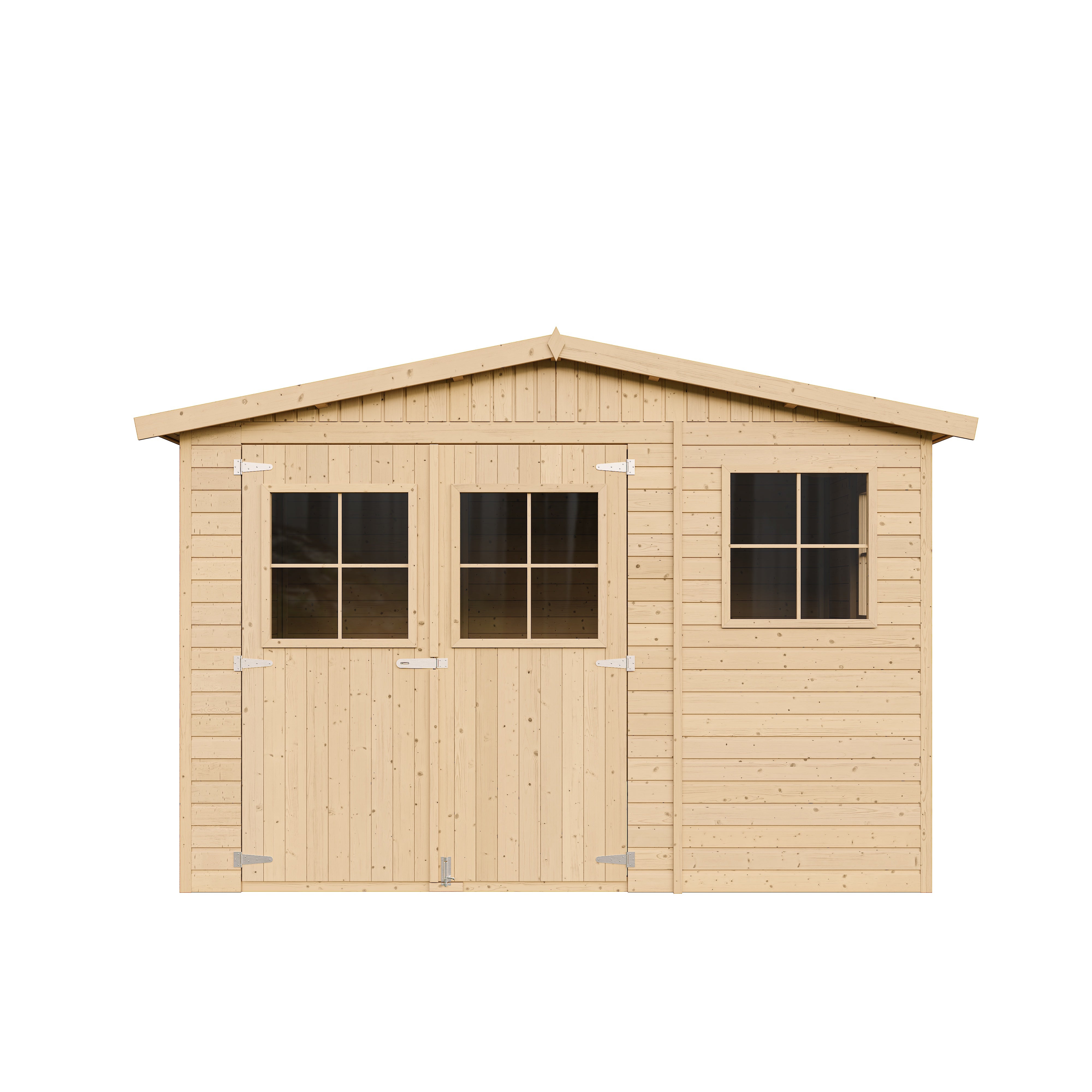 Cobertizo de madera para jardín - A226x324x316cm/9m2 Cobertizo de madera natural - Taller de Jardín - TIMBELA M335 - 2