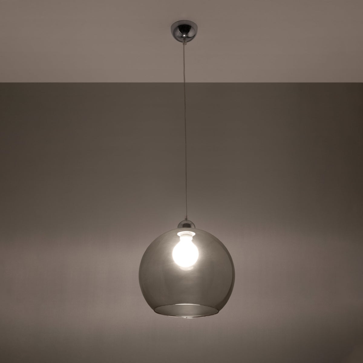Lampa wisząca ESFERA grafit LED 3000K - 30x30x120cm Sollux