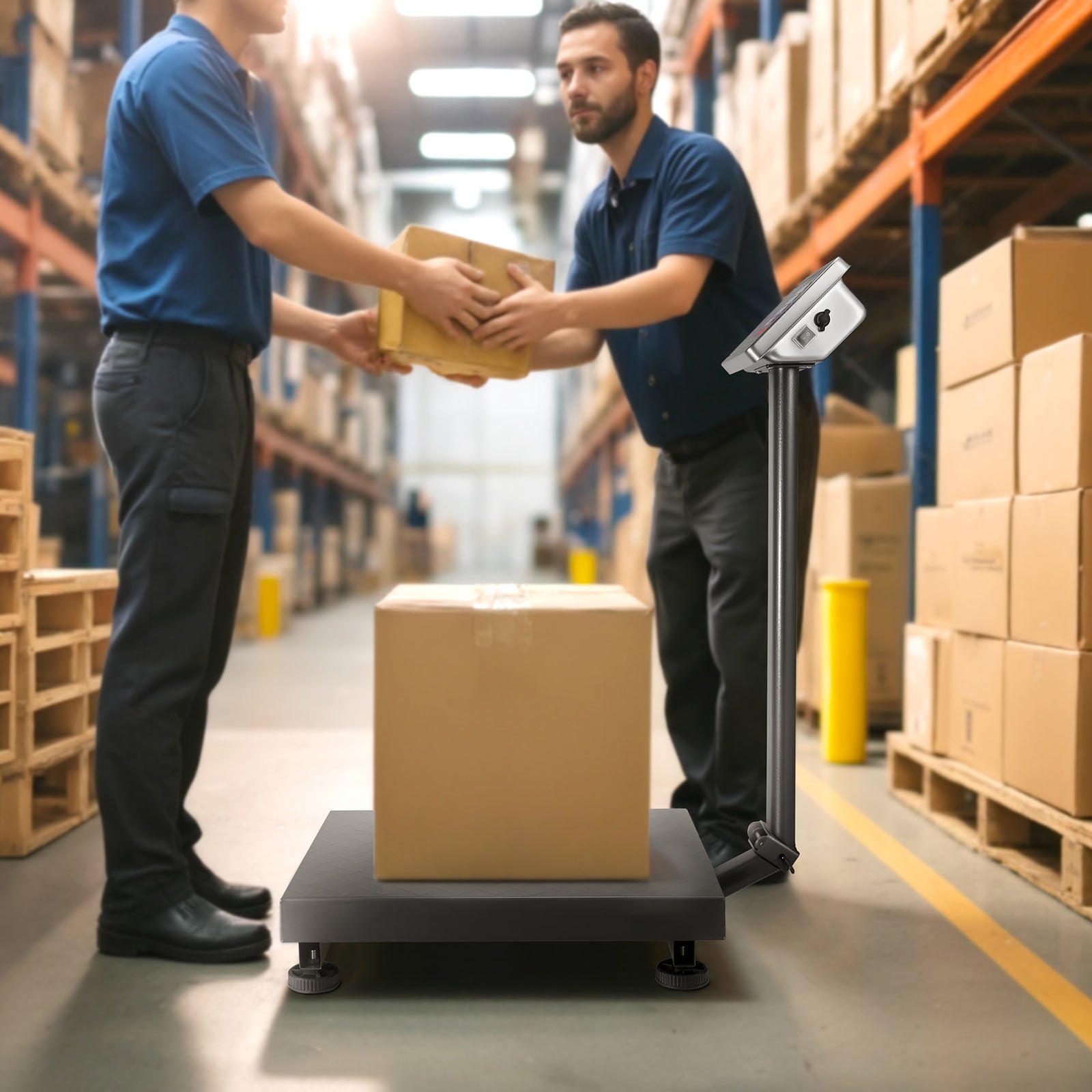 Balance Plateforme Professionnelle VEVOR 300 kg, Haute Précision 50 g, Fonction Tare, Alimentation CA/CC, Balance Expédition pour Bagages Colis - 8