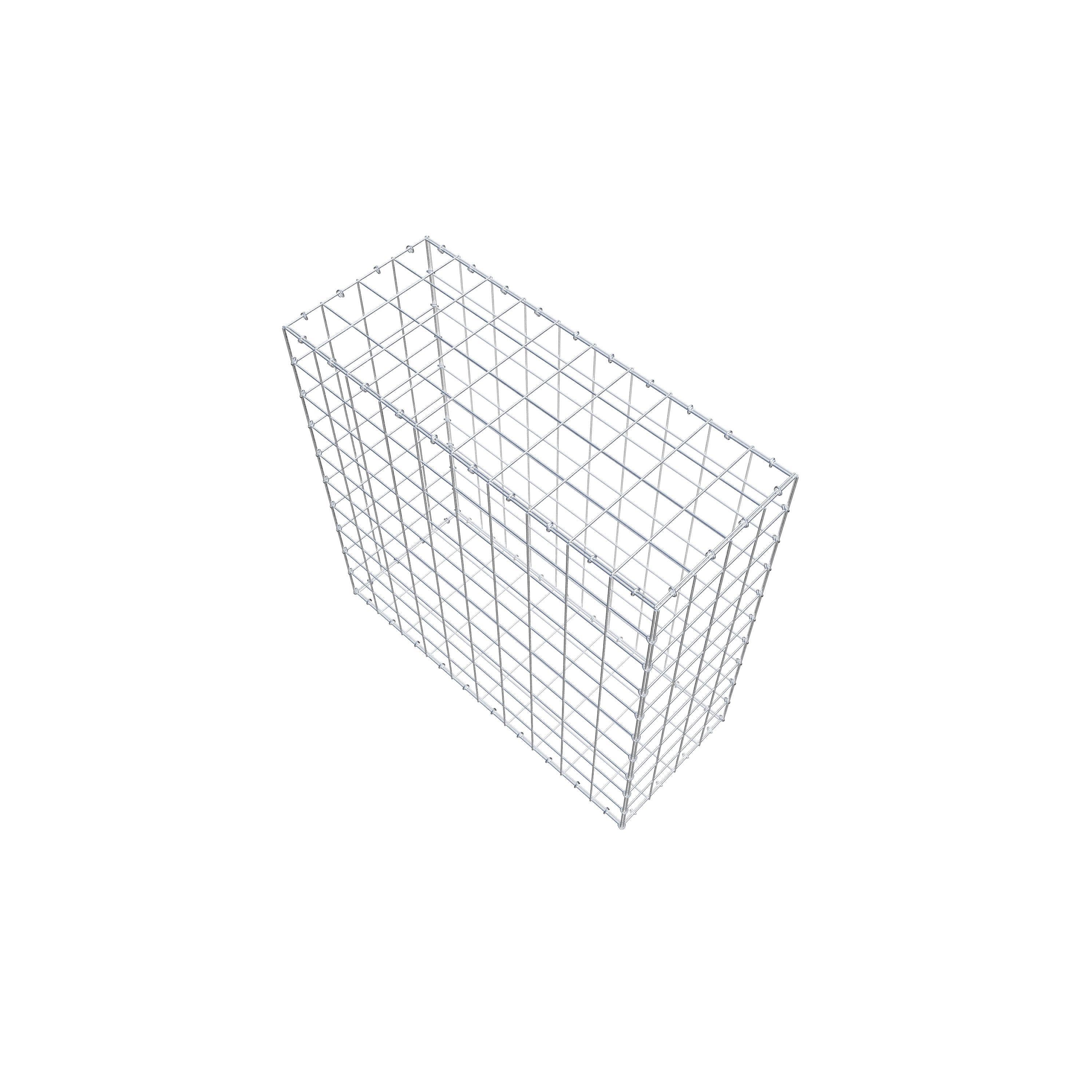 Gavión de acero galvanizado 100x100x40cm (LxAxP), malla 10 x 10cm, Anillo en C, jaula metálica para muro o jardín - 7