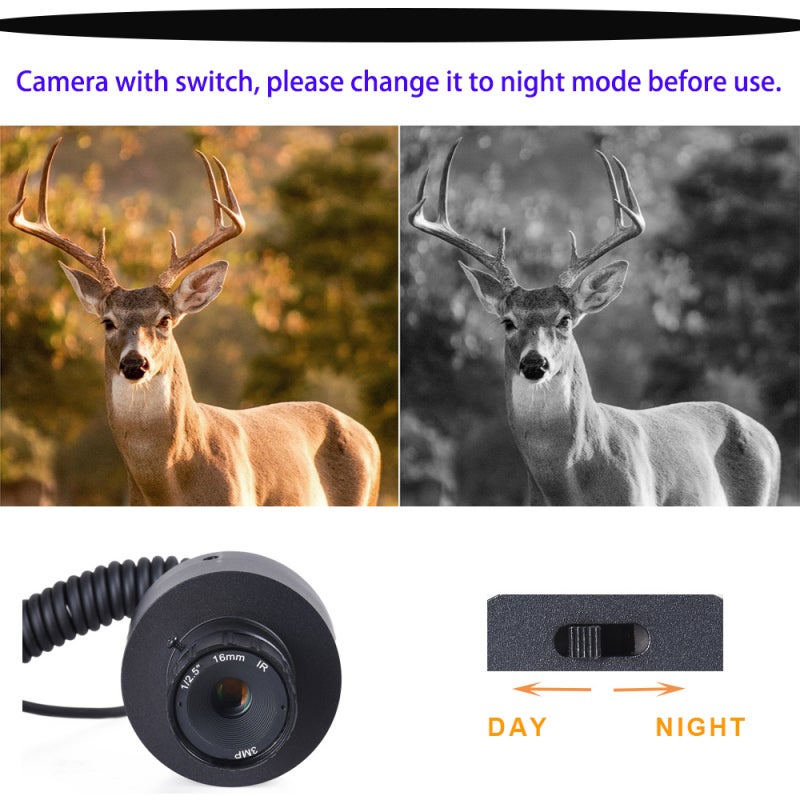 Appareil de vision nocturne HD 720p 3 MP avec enregistrement vidéo, infrarouge, lampe intégrée et fonction télescope pour extérieur - 6