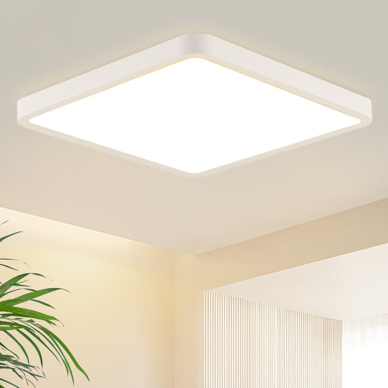 ZMH Lampa sufitowa LED salon 23CM lampa sufitowa biała 3000K 18W sypialnia korytarz