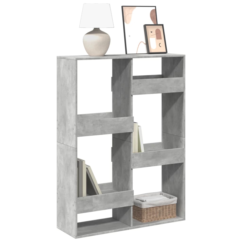 Libreria,Scaffale,Armadio per libria 3 Ripiani Grigio Cemento 60x30x60