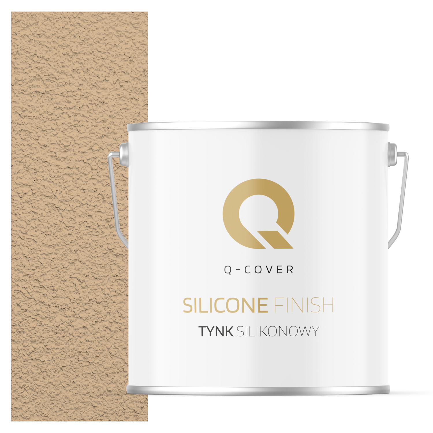 Tynk Silikonowy Elewacyjny Baranek 2.0mm Q-Cover Beżowy F445 7KG
