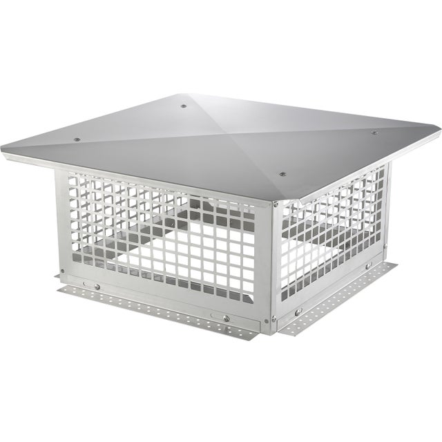 Chapeau de Cheminée 332x229 mm Chapeau de Conduit de Cheminée Acier Inoxydable 304 Couvercle Bouchon Protection pour Différents Types Cheminées VEVOR