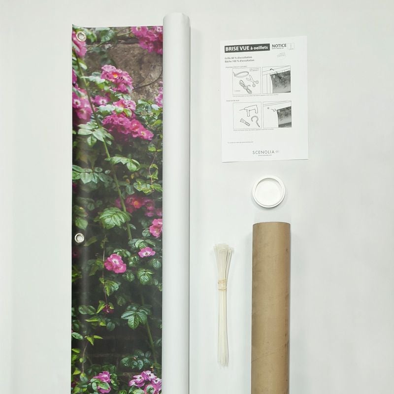 Brise vue feuillage vert CROISSANCE VEGETALE, 500 x 200 cm (LXH), 100% occultant, Made in France par Scenolia + colliers de fixation offerts - 6