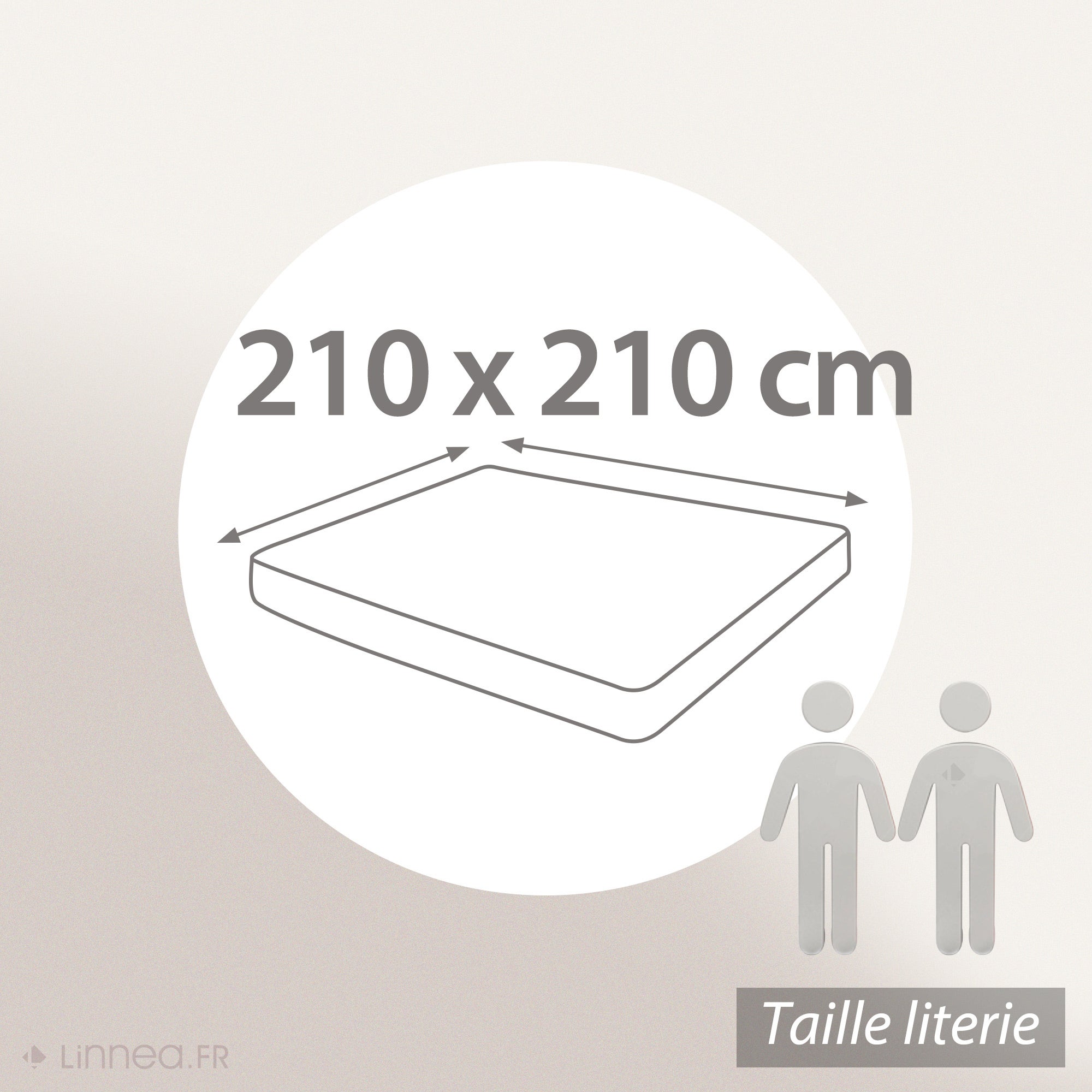 Drap housse uni 210x210 cm bonnet 30 cm coton ALTO Blanc - 5
