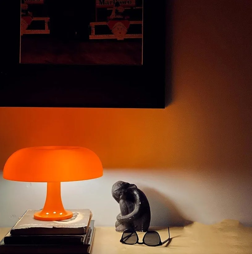 Itgoal Lampe champignon, lampe de table champignon orange, lampe de chevet champignon LED USB, 3 températures de couleur - 9