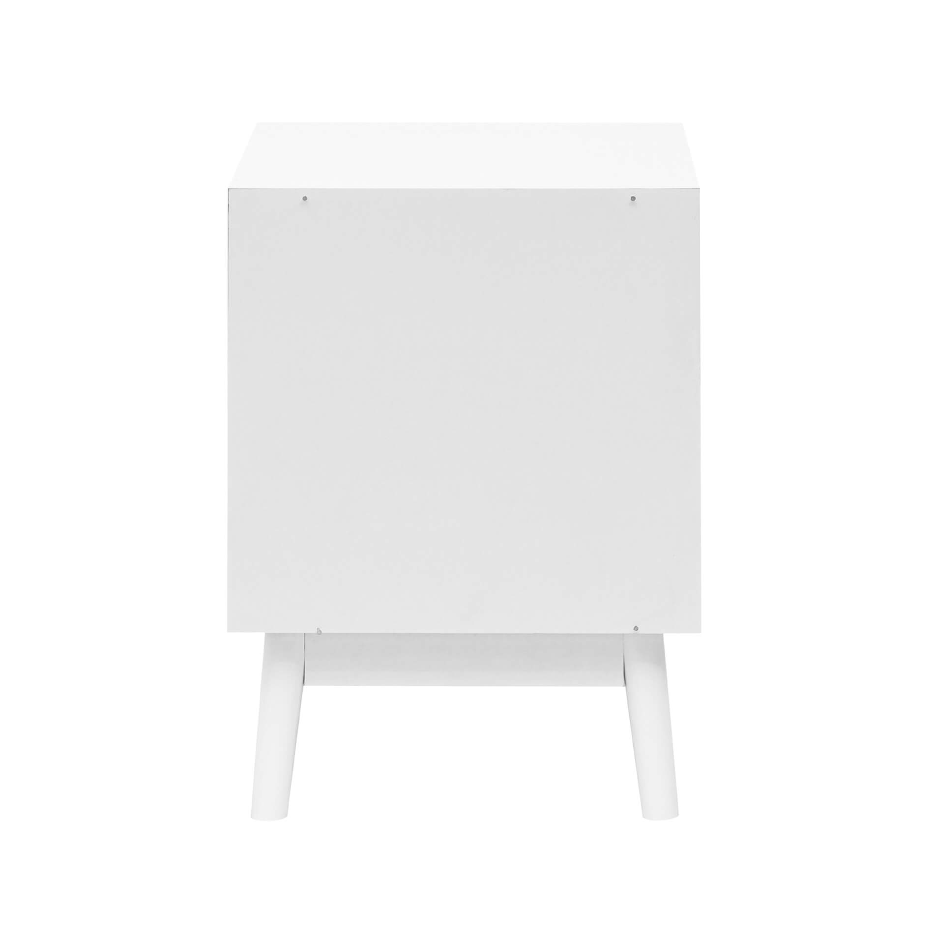 Table de Chevet 2 Tiroirs Rebecca Mobili Polyvalente Blanc MDF Style Scandinave - 5