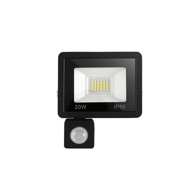 Reflektor zewnętrzny LED 20 W z czujnikiem ruchu, 6500 K, IP66, oświetlenie zabezpieczające do ogrodu i tarasu, 180-240 V