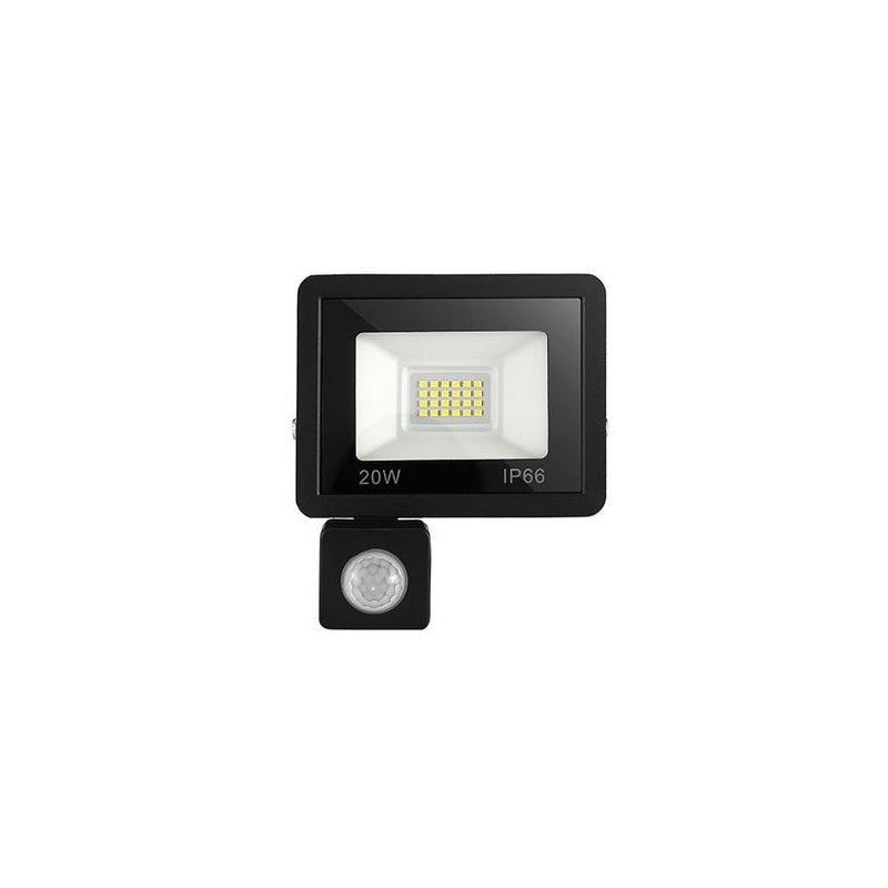 Reflektor zewnętrzny LED 20 W z czujnikiem ruchu, 6500 K, IP66, oświetlenie zabezpieczające do ogrodu i tarasu, 180-240 V