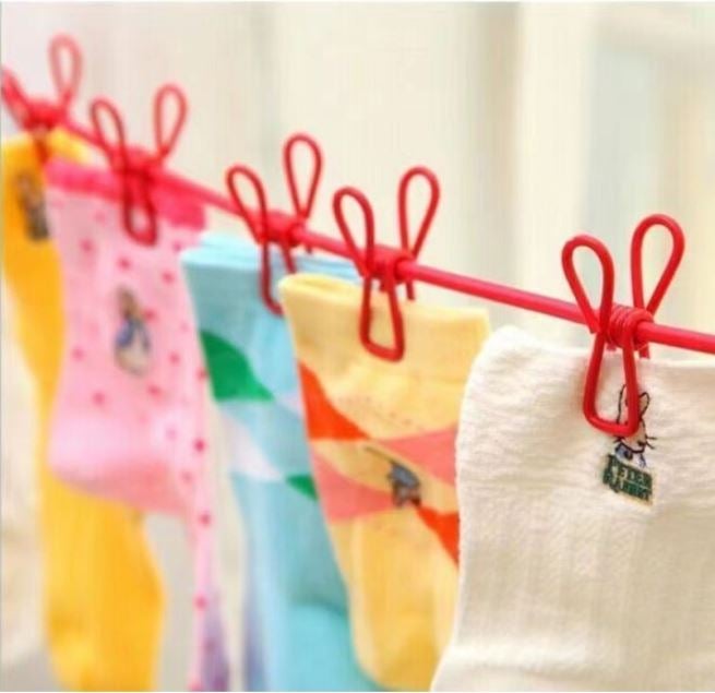 Corda Stendibiancheria Da Viaggio Con 12 Mollette - Elastica, Compatta 180cm Per Campeggio - Foto 9